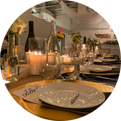 Close Up of Table Set up